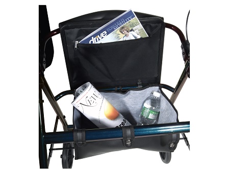 Drive Medical Aluminum Rollator Walker Fold Up and Removable Back Support